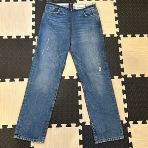 Reformation Mid-Rise Straight Leg Jeans with zipper 
Size 27